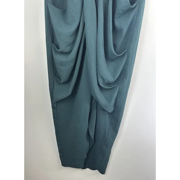 City Chic Braelynn Maxi Dress Emerald Tulip Flutter S Plus Size 16 Wedding *Flaw - Picture 9 of 16